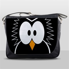 Black owl Messenger Bags