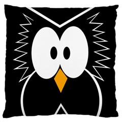 Black owl Large Cushion Case (Two Sides)