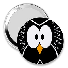 Black owl 3  Handbag Mirrors