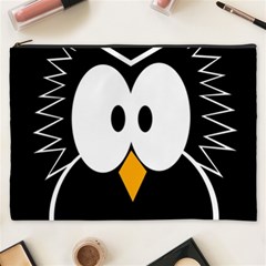 Black Owl Cosmetic Bag (xxxl)  by Valentinaart