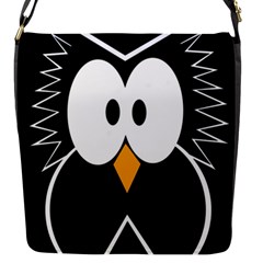 Black owl Flap Messenger Bag (S)