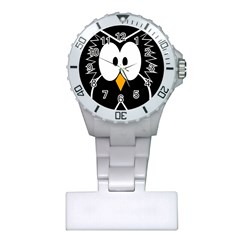 Black Owl Plastic Nurses Watch by Valentinaart