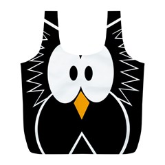 Black owl Full Print Recycle Bags (L) 