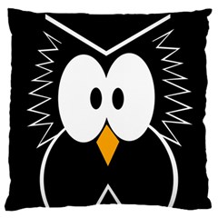 Black owl Standard Flano Cushion Case (Two Sides)