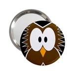 Brown simple owl 2.25  Handbag Mirrors Front