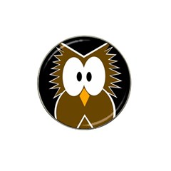 Brown Simple Owl Hat Clip Ball Marker (4 Pack) by Valentinaart