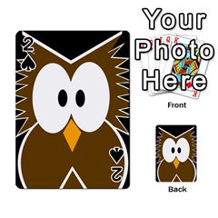 Brown Simple Owl Playing Cards 54 Designs  by Valentinaart