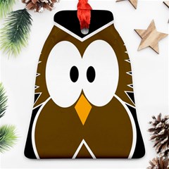 Brown Simple Owl Ornament (bell) 