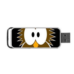 Brown Simple Owl Portable Usb Flash (one Side)