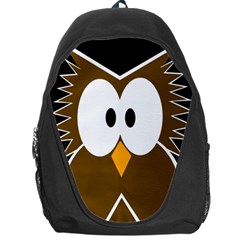 Brown Simple Owl Backpack Bag by Valentinaart