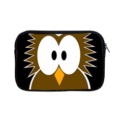 Brown Simple Owl Apple Ipad Mini Zipper Cases by Valentinaart