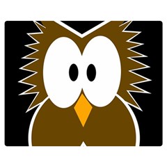 Brown Simple Owl Double Sided Flano Blanket (medium) 