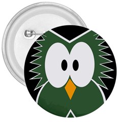 Green Owl 3  Buttons by Valentinaart