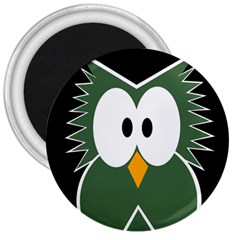 Green Owl 3  Magnets by Valentinaart