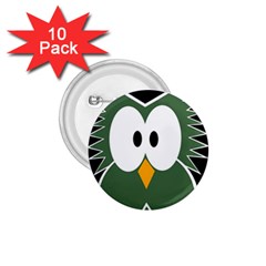 Green Owl 1 75  Buttons (10 Pack) by Valentinaart