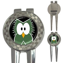 Green Owl 3-in-1 Golf Divots by Valentinaart