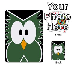 Green Owl Multi-purpose Cards (rectangle)  by Valentinaart