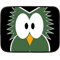 Green Owl Fleece Blanket (mini)