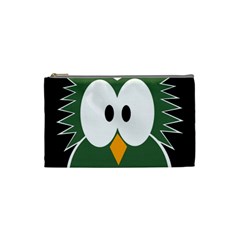 Green Owl Cosmetic Bag (small)  by Valentinaart