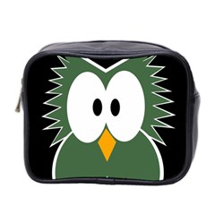 Green Owl Mini Toiletries Bag 2-side by Valentinaart