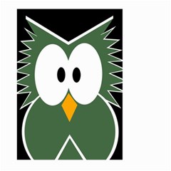 Green Owl Large Garden Flag (two Sides)