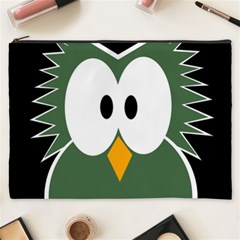 Green Owl Cosmetic Bag (xxxl)  by Valentinaart