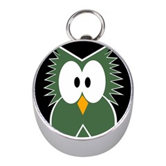 Green Owl Mini Silver Compasses