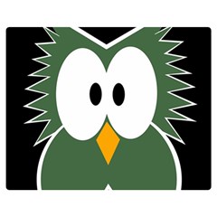 Green Owl Double Sided Flano Blanket (medium) 