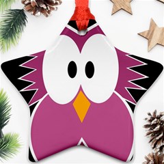 Pink owl Ornament (Star) 