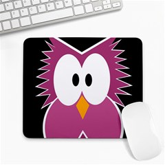 Pink owl Large Mousepads