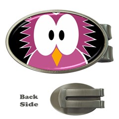 Pink owl Money Clips (Oval) 