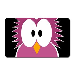 Pink owl Magnet (Rectangular)