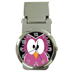 Pink owl Money Clip Watches