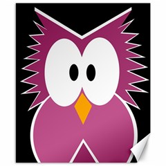 Pink Owl Canvas 8  X 10  by Valentinaart