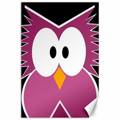 Pink owl Canvas 24  x 36 