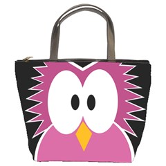 Pink owl Bucket Bags