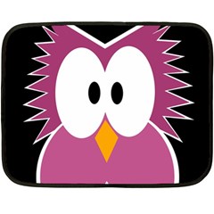 Pink Owl Fleece Blanket (mini)