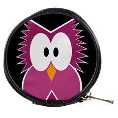 Pink Owl Mini Makeup Bags by Valentinaart