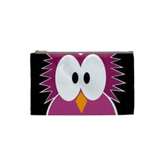 Pink owl Cosmetic Bag (Small) 