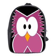 Pink Owl School Bags(large)  by Valentinaart