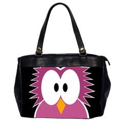 Pink owl Office Handbags (2 Sides) 