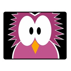 Pink owl Fleece Blanket (Small)