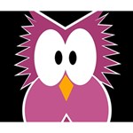 Pink owl Deluxe Canvas 14  x 11  14  x 11  x 1.5  Stretched Canvas