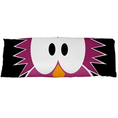 Pink Owl Body Pillow Case Dakimakura (two Sides) by Valentinaart