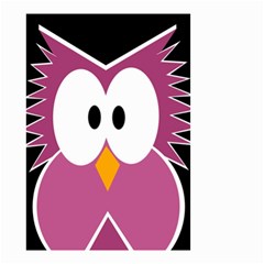 Pink owl Small Garden Flag (Two Sides)