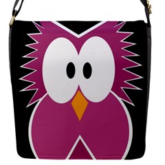 Pink owl Flap Messenger Bag (S)