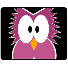 Pink Owl Double Sided Fleece Blanket (medium) 