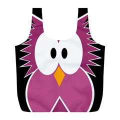 Pink owl Full Print Recycle Bags (L) 