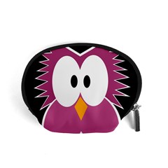 Pink owl Accessory Pouches (Small) 