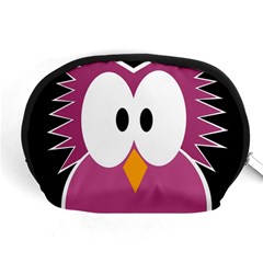 Pink owl Accessory Pouches (Medium) 